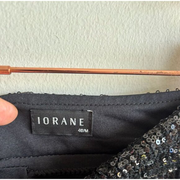 Lorane Women Sparkling Glittery Effect Sequin Back Zip Skirt Black Size Medium - Picture 5 of 9